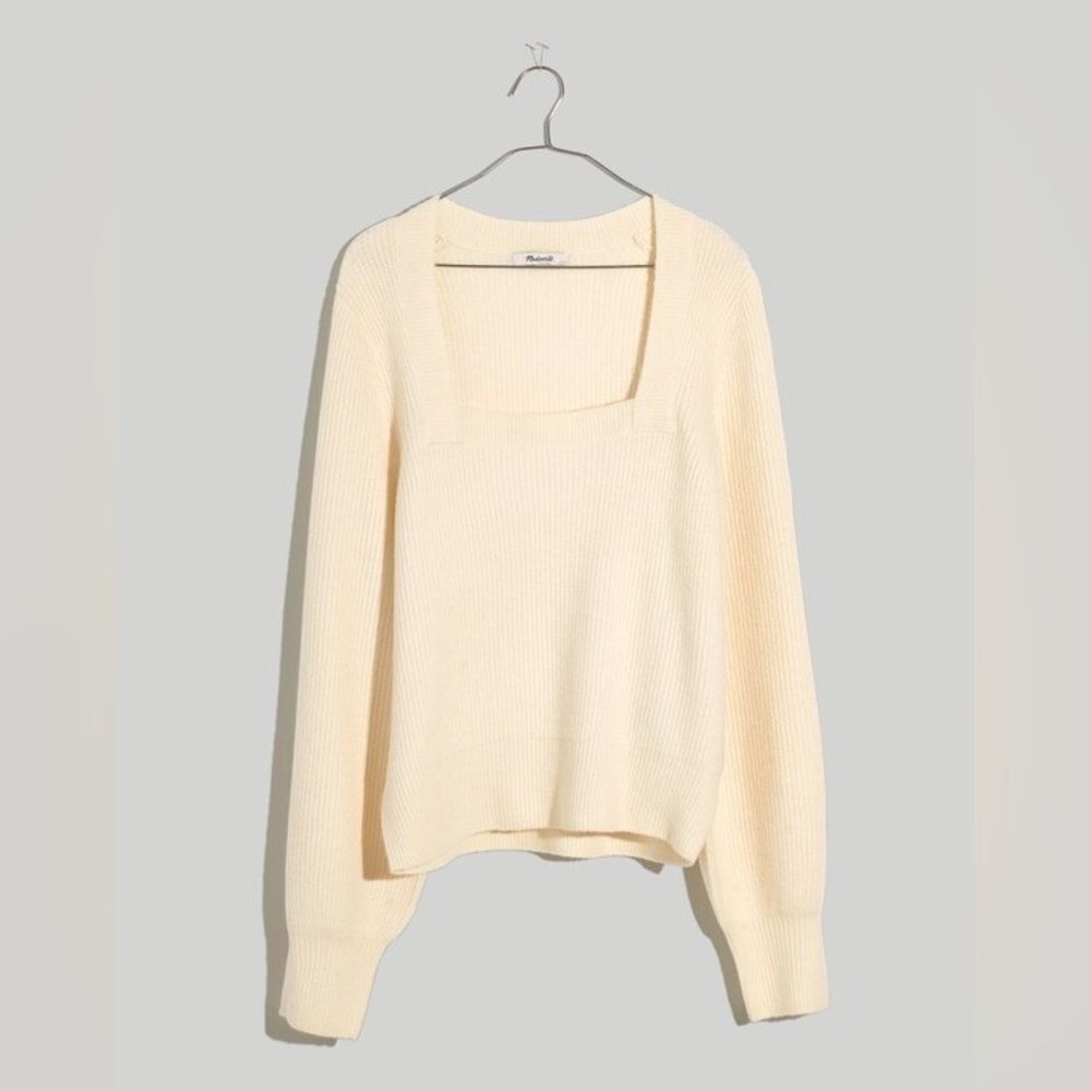NEW Madewell Plus Melwood Square-Neck Pullover Sweater in Coziest Yarn Size 2X - Picture 5 of 5